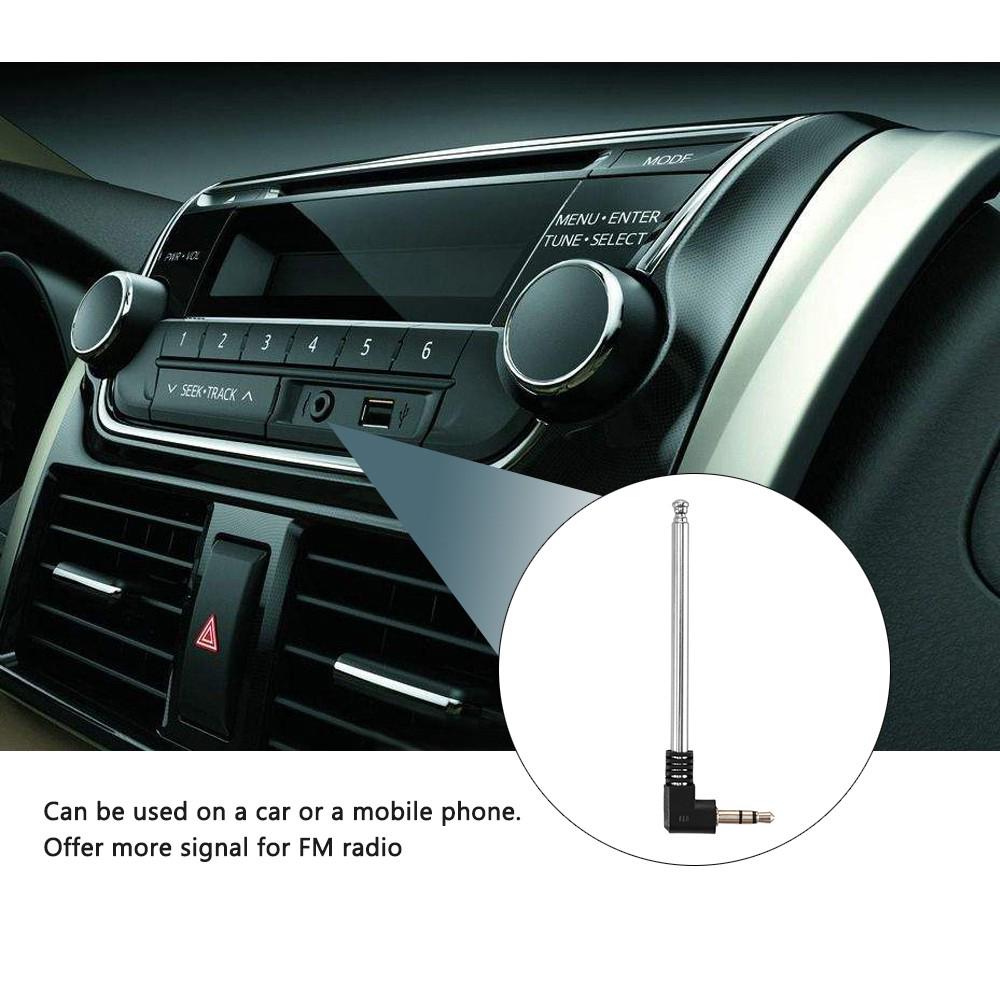 New 3.5mm FM Radio Antenna Retractable Aerial for Auto Car Mobile Phone