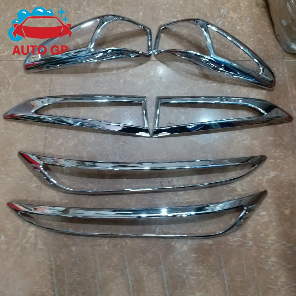 Bộ ốp viền đèn pha + hậu xe HYUNDAI KONA chất liệu nhựa ABS mạ CROM, chống trầy xước đèn pha/hậu – AUTO GP