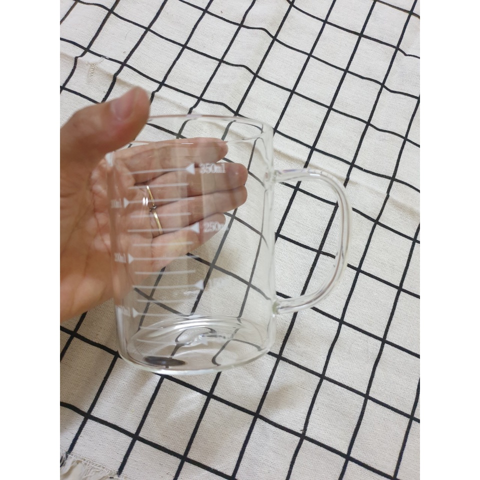 Cốc Chia Vạch Có Tay Cầm, Dùng Đo Lường Trong Nấu Nướng Dung Tích 350ml (ảnh thật)