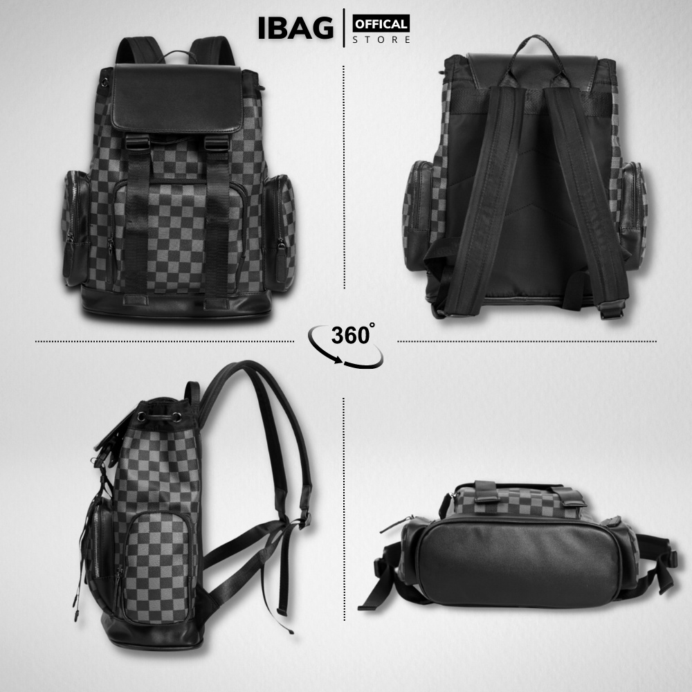 Balo Da Thời Trang Nam Nữ 𝑰𝑩𝑨𝑮 ,Balo da PU Cao Cấp,Cặp đi học ulzzang,Balo lv đựng Laptop 14 inh,Chống thấm nước