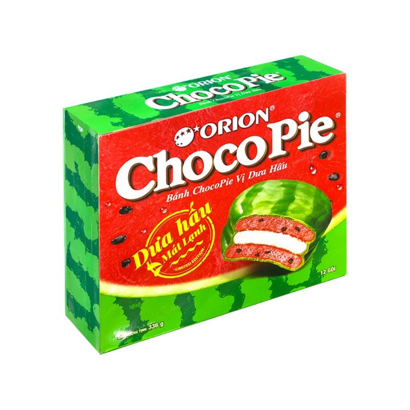 Bánh Choco-pie vị dưa hấu hộp 336g (12 cái)