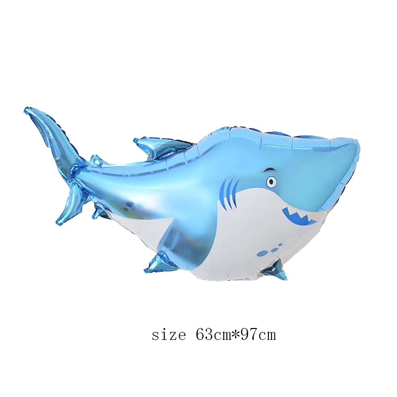 Bong Bóng Cao Su Hình Cá Mập / Cá Mập Trang Trí Tiệc Sinh Nhật Cho Bé Trai