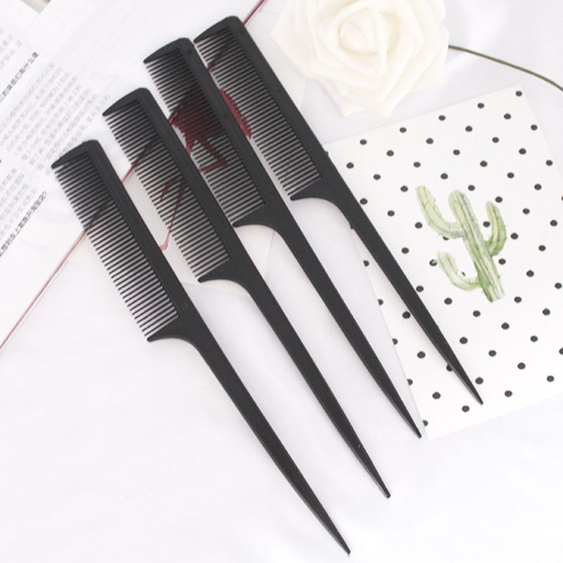 Lược chải tóc đuôi chuột dài màu trơn bằng nhựa đa năng tiện dụng 20.5cm