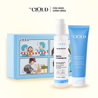 Combo mặt nạ đất sét & sữa rửa mặt giảm mụn ẩn 2 tuần