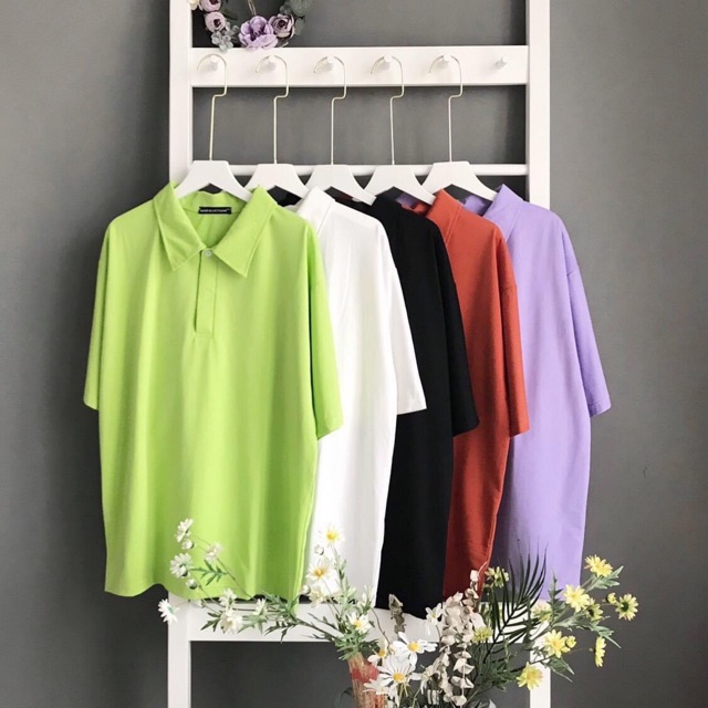 Áo Thun Polo Trơn Nhiều Màu Ảnh Thật 100%