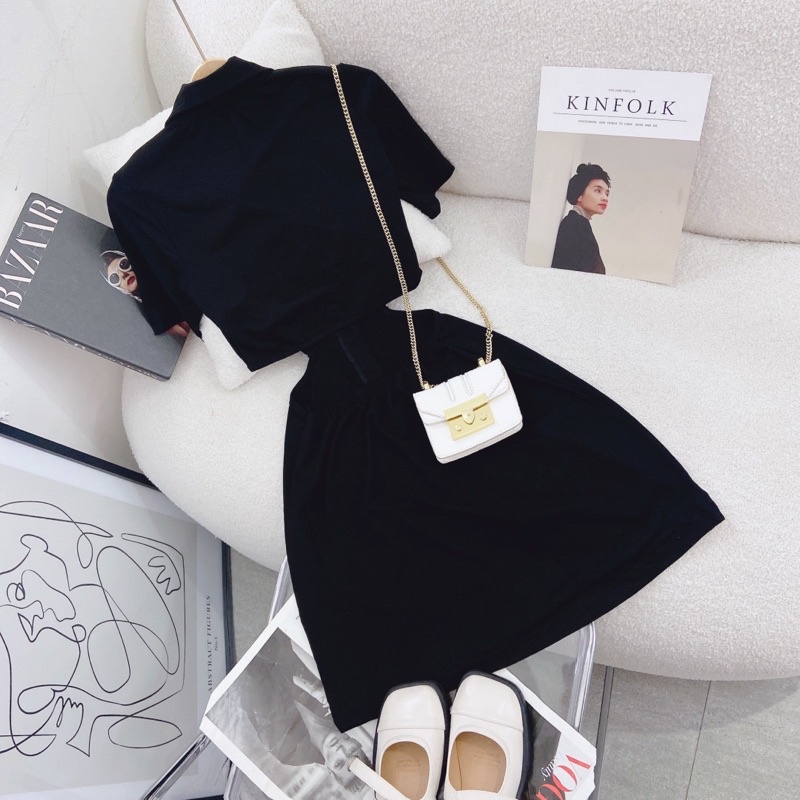 ĐẦM BODY CỔ POLO KHOÉT EO XINH XẮN