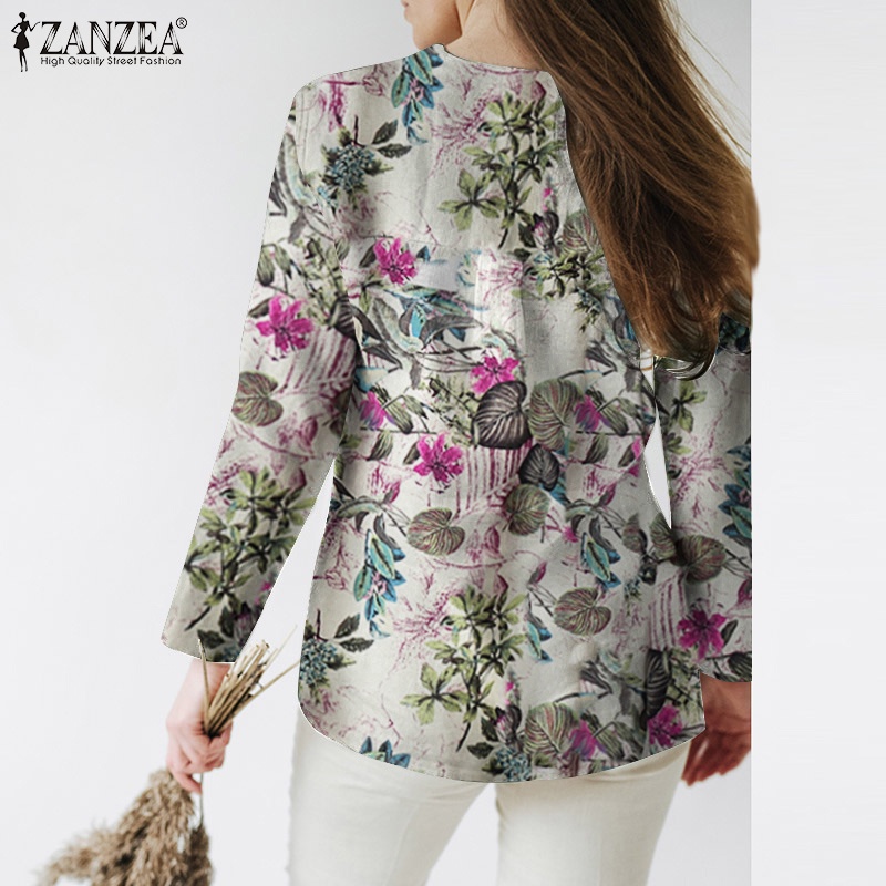 Zanzea Áo Nữ Tay Dài Cổ Chữ V Thời Trang Quyến Rũ