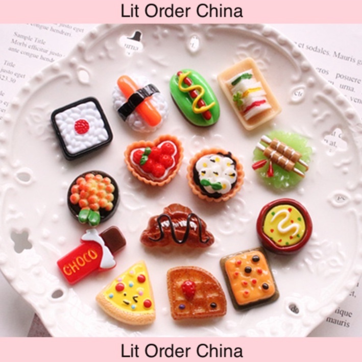 LIT Sticker dán bình nước 2 lít hình nổi gắn ốp điện thoại mẫu đồ ăn siêu cute