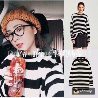 Áo len kẻ Zara Knit