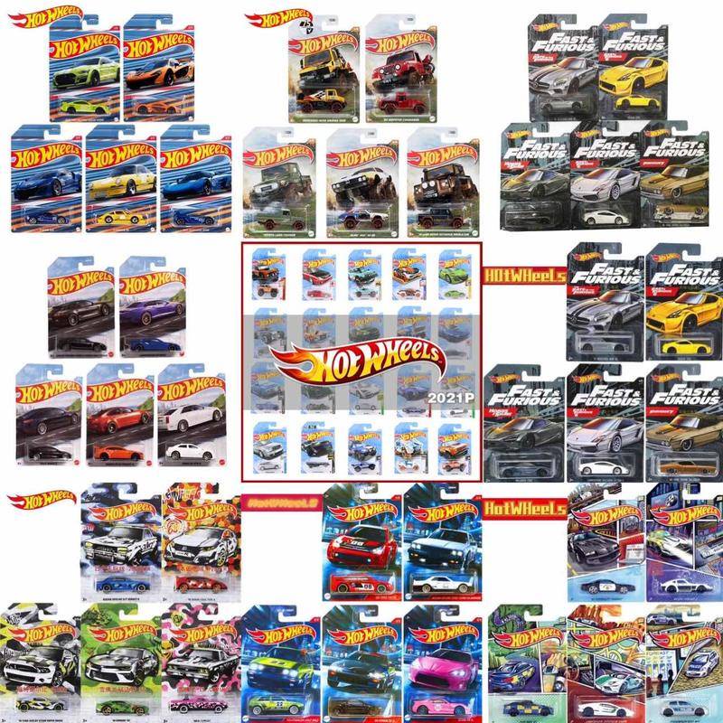 Hot Wheels Bộ 5 Xe Hơi Mercedes Ford Mustang Nissan McLaren Tỉ Lệ 1/64