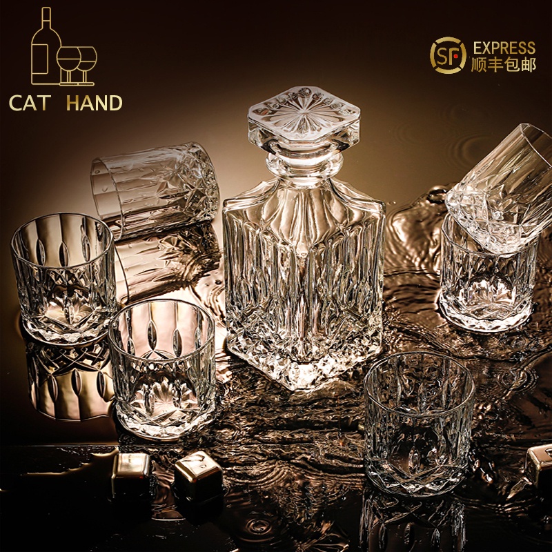 Bộ bình + ly rượu thủy tinh