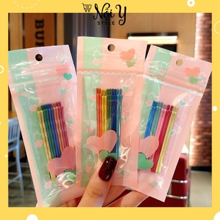 Set 10 Kẹp Tăm Sắc Màu Cho Bạn Nữ Siêu Xinh