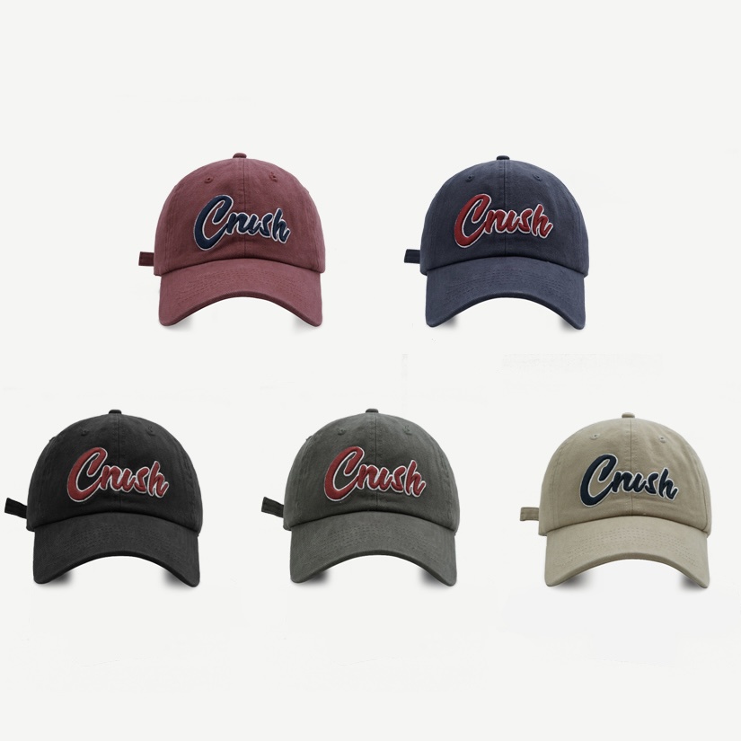 Mũ MG STUDIO thêu chữ Crush tùy chọn màu sắc