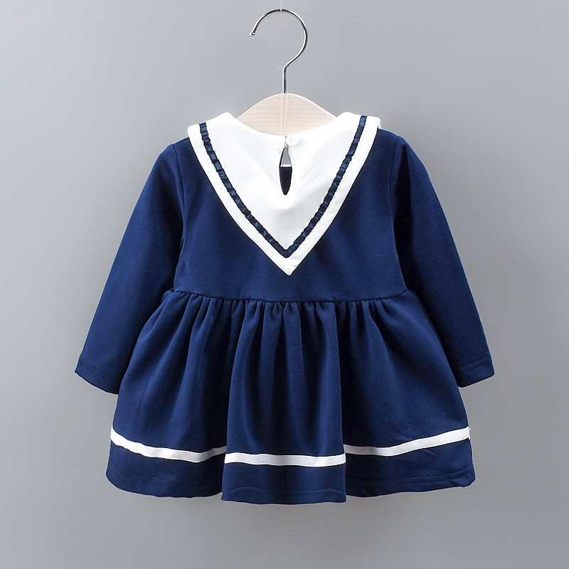 Đầm dài tay in họa tiết trái tim đáng yêu dành cho bé gái