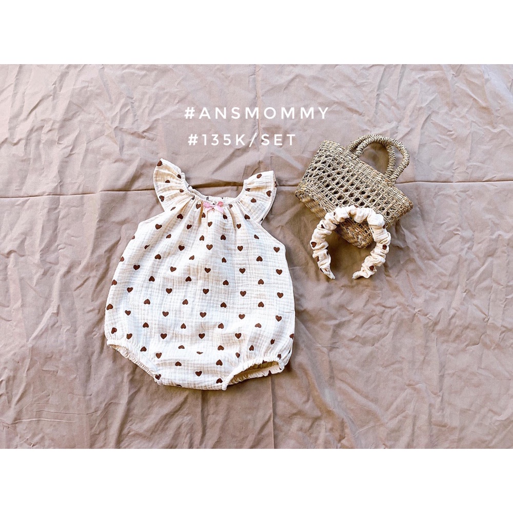 Combo set muslin và váy đũi