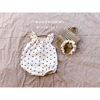 Combo set muslin và váy đũi