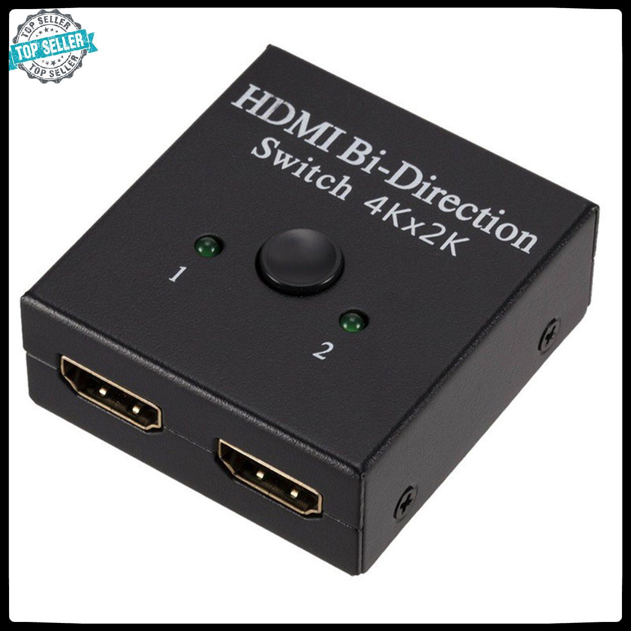 [hàng mới về] HDMI Switch 2 in 1 out HDMI Splitter 1x2/2x1 Adapter out Converter for TV Box