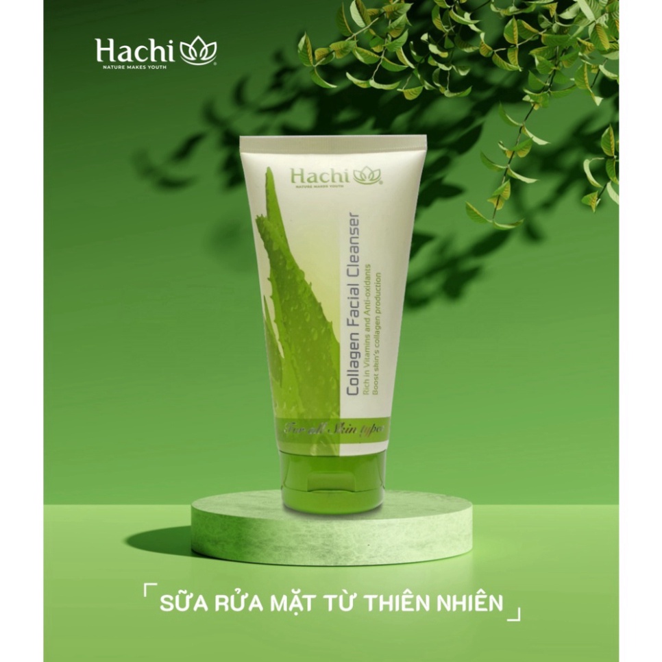 Sữa rửa mặt HACHI COLLAGEN FACIAL CLEANSER 150G làm sạch mạnh mẽ nhưng vẫn vô cùng an toàn và dịu nhẹ