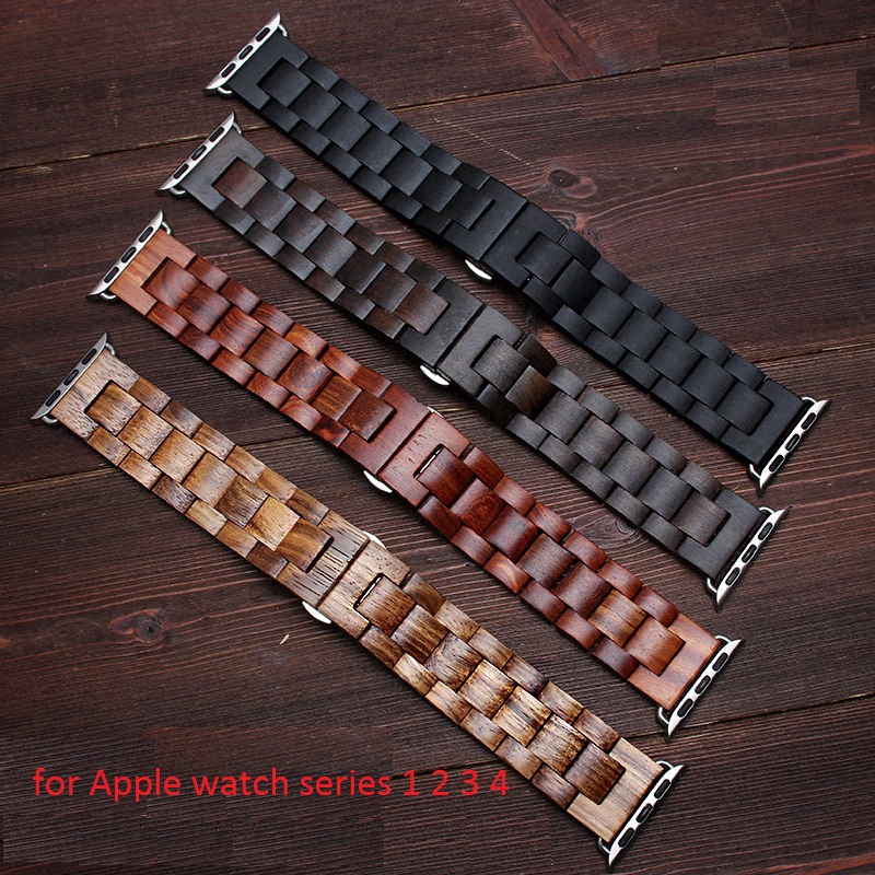 【Apple Watch Strap】Dây đeo gỗ đàn hương cao cấp cho đồng hồ thông minh Apple Watch Series 1 2 3 4 5 6 se