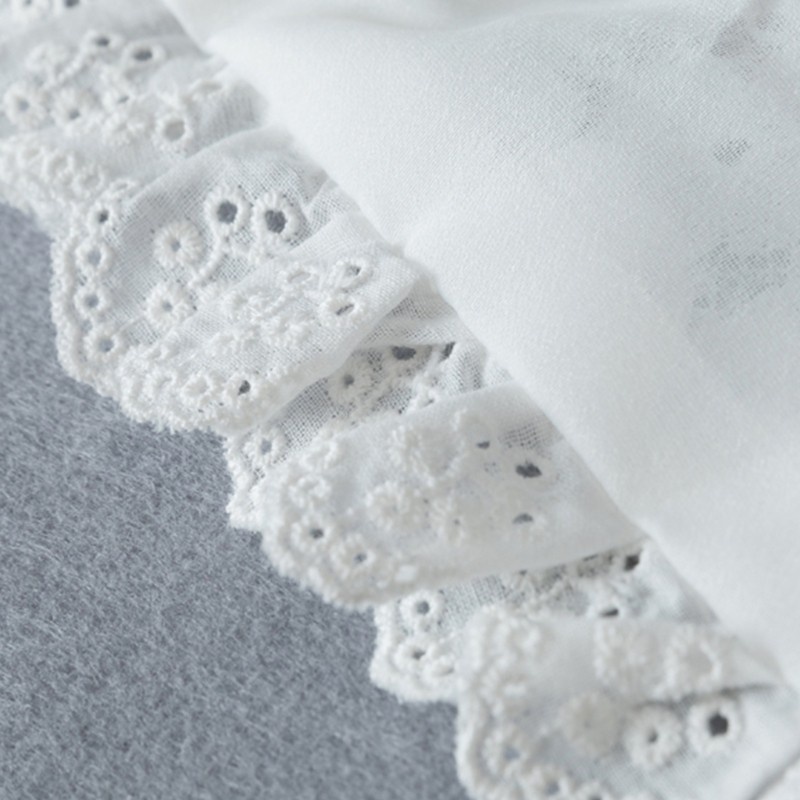 Cổ áo phối ren hoa có thể tháo rời thời trang cho nữ