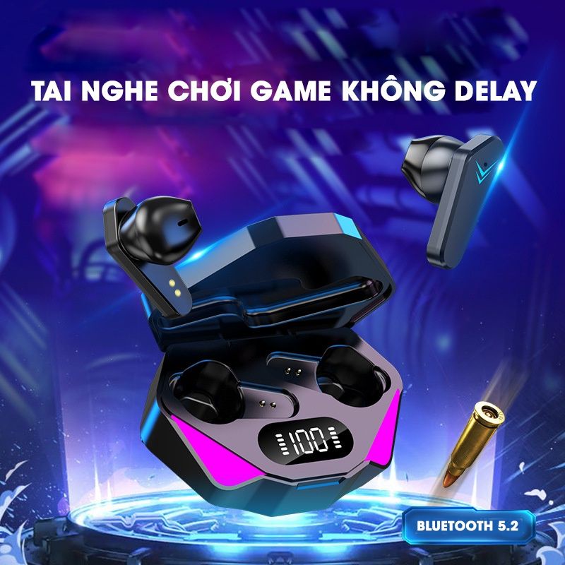 Tai nghe bluetooth X15 cao cấp,Âm thanh vòm cực hay, Chống nước IPx7,Cảm Ứng Vân Tay Pin Trâu Khử Tiếng Ồn Cao cấp