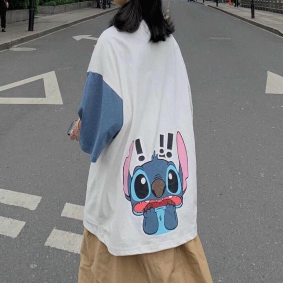 Áo thun unisex nam nữ form rộng phong cách Ulzzang Stitch - phối tay