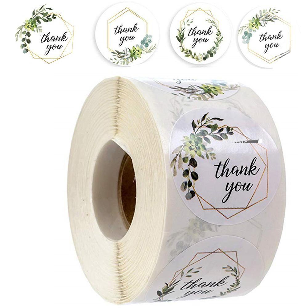 LAKAMIER Cuộn 500 Hình Dán Chữ Thank You Dùng Để Trang Trí Tiệc Cưới