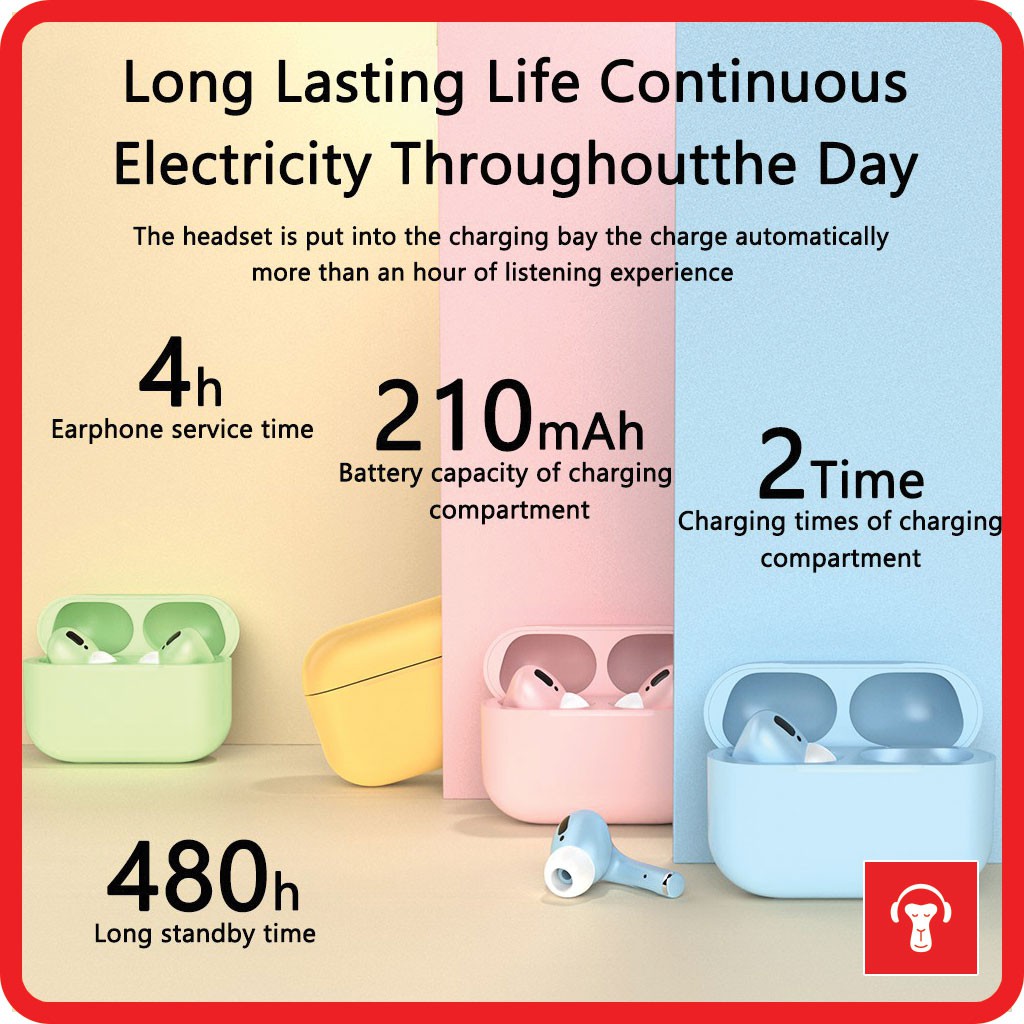 inpods 13 pro Tai nghe không dây Inpods13 TWS kết nối Bluetooth 5.0 Warna Macaron HIFI | BigBuy360 - bigbuy360.vn