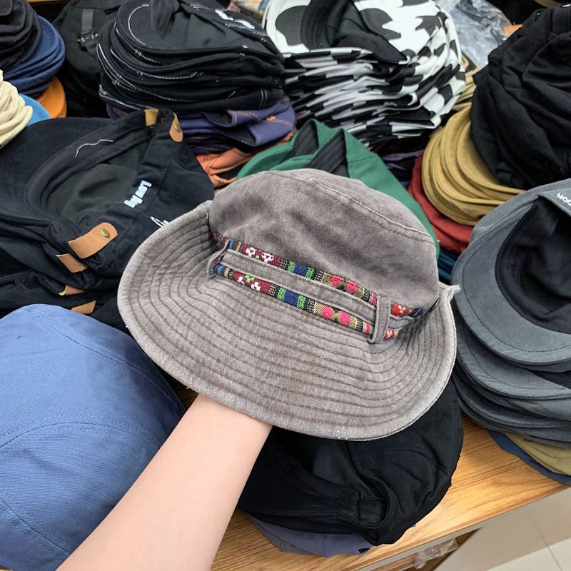 MŨ CAO BỒI VIỀN BO PHỐI HỌA TIẾT THỔ CẨM TINH TẾ