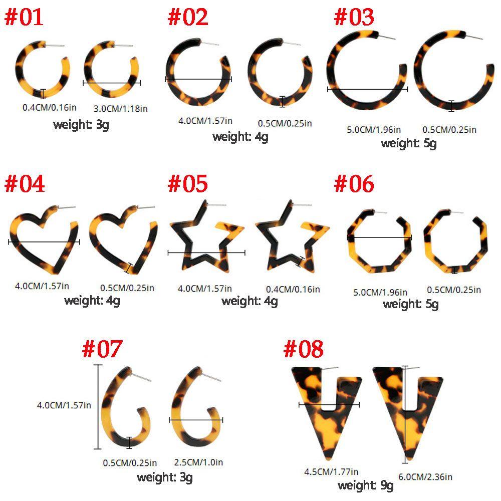 Bông Tai Dáng Dài Hình Tròn / Ngôi Sao / Trái Tim Bằng Nhựa Acrylic Thời