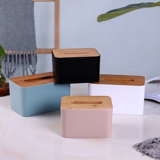 Spot tissue box European-style modern stain-resistant simple tissue box dining room living room meeting room car hotel bamboo and wood cover tissue box