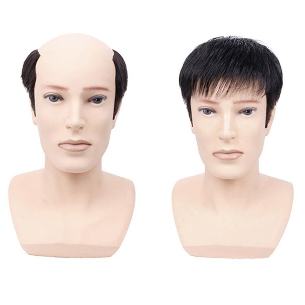 JARRED Bộ Tóc Giả Dài Thẳng Màu Trắng Có Mái Bên Thay Thế Cho Nam Giới