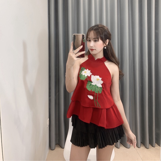Áo yếm hoa sen Áo kiểu nữ Jna Official
