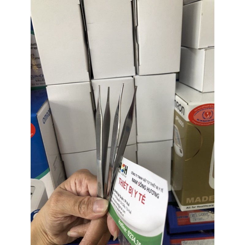 NHÍP ADSON CÓ MẤU VÀ KHÔNG MẤU - NỈA ADSON 12.5cm, kẹp phẫu tích ADSON CÓ MẤU VÀ KHÔNG MẤU HÀNG PAKISTAN THÉP KHÔNG GHỈ