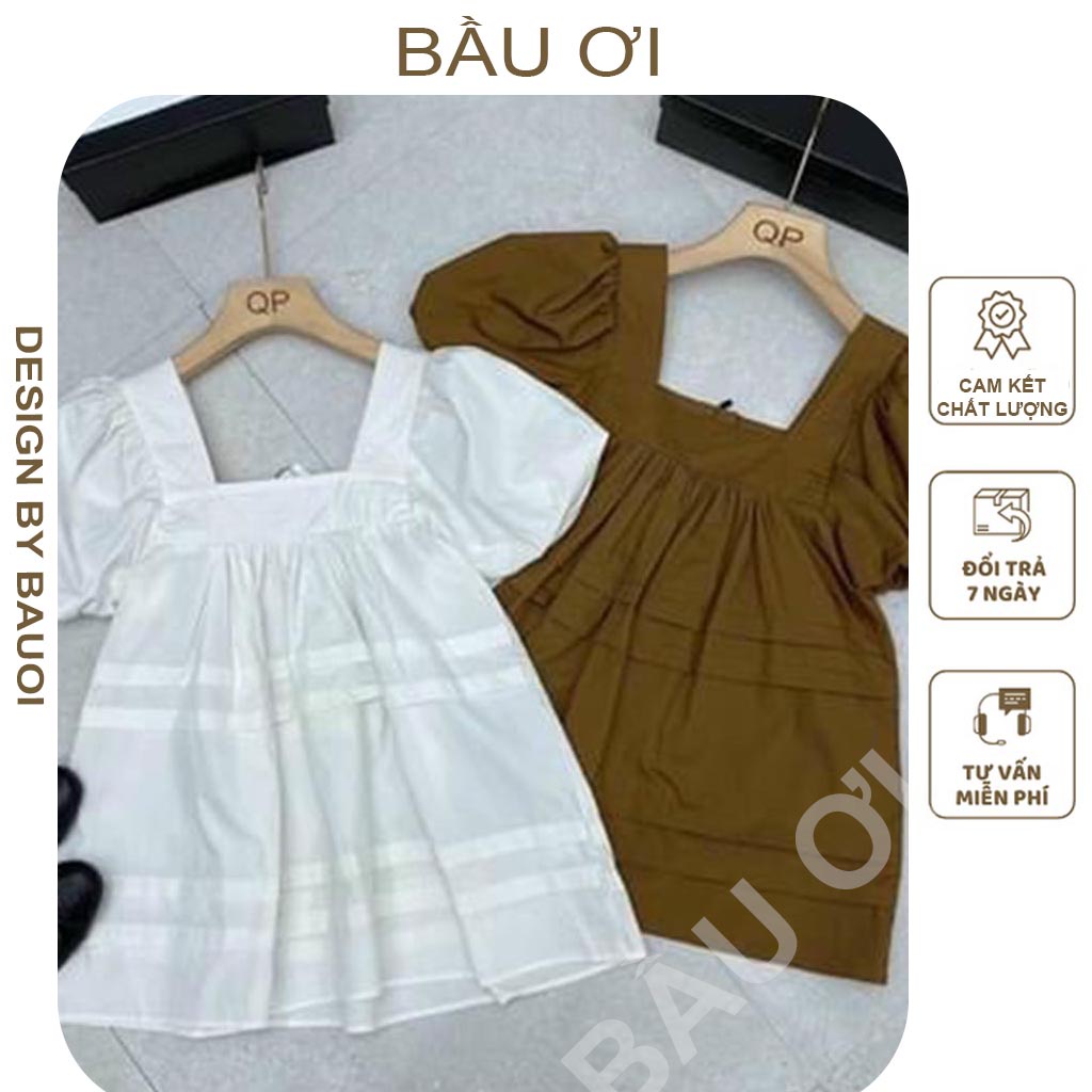 [FREE SHIP A01] ÁO BẦU BABYDOLL CỔ VUÔNG THIẾT KẾ TRẺ TRUNG - ÁO BẦU CÔNG SỞ THỜI TRANG HÀN QUỐCFREE SIZE 43-65KG
