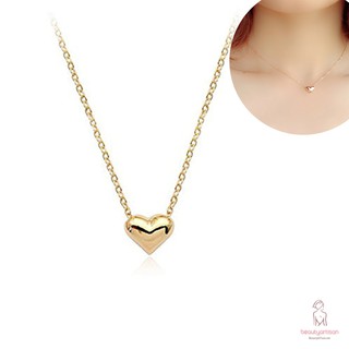 Dây chuyền mặt hình trái tim nhỏ xinh màu vàng/bạc sang trọng cho nữ