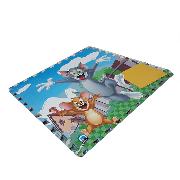 Combo 4 tấm tranh thảm xốp ghép in hình truyện cổ tích ngộ nghĩnh, kích thước 1 tấm 60cm x 60cm x1cm