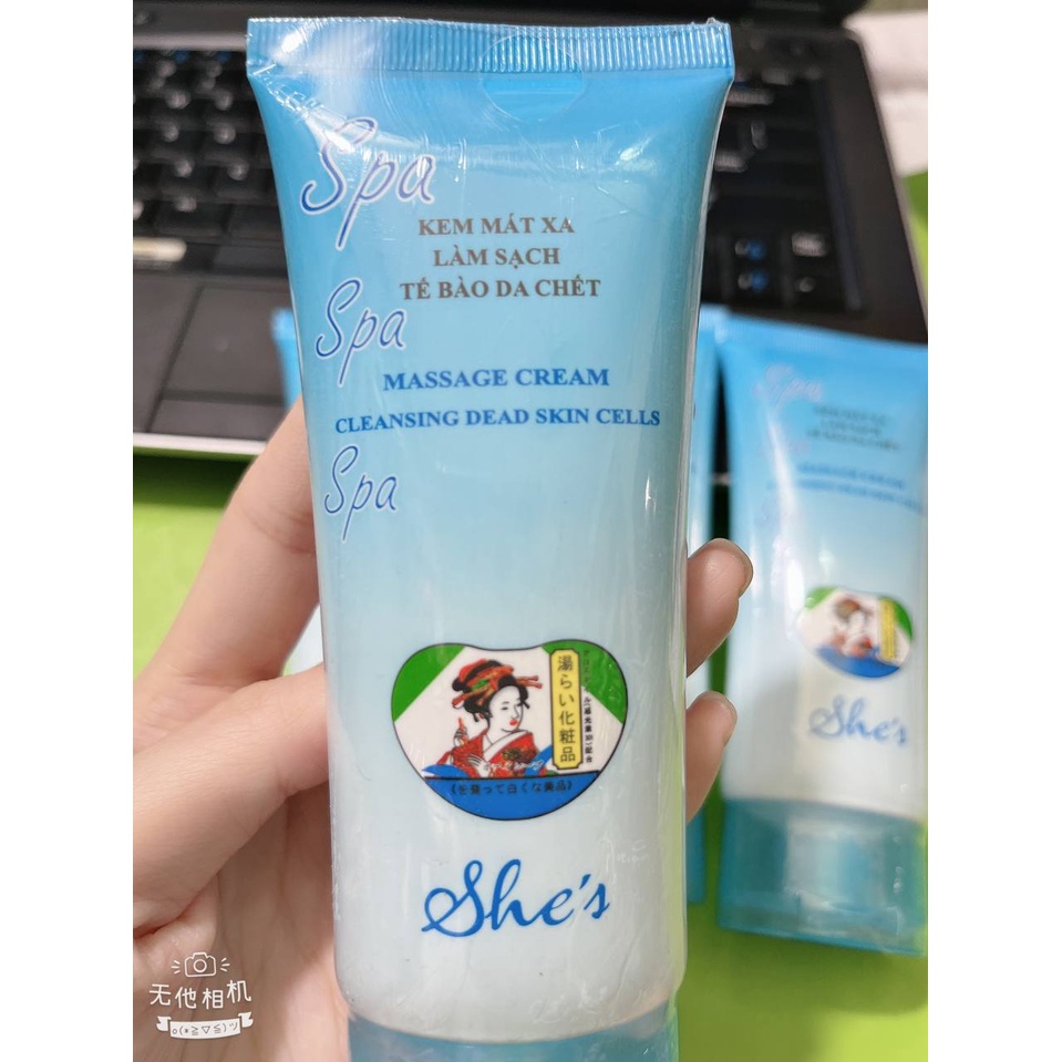 Kem mát xa làm sạch tề bào chết She
