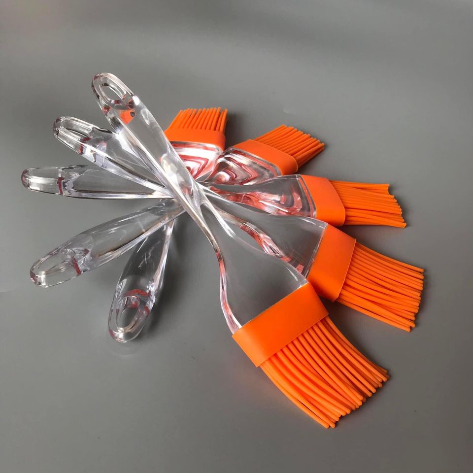 Chổi Quét dầu ăn, phết bơ Silicon cán nhựa trong