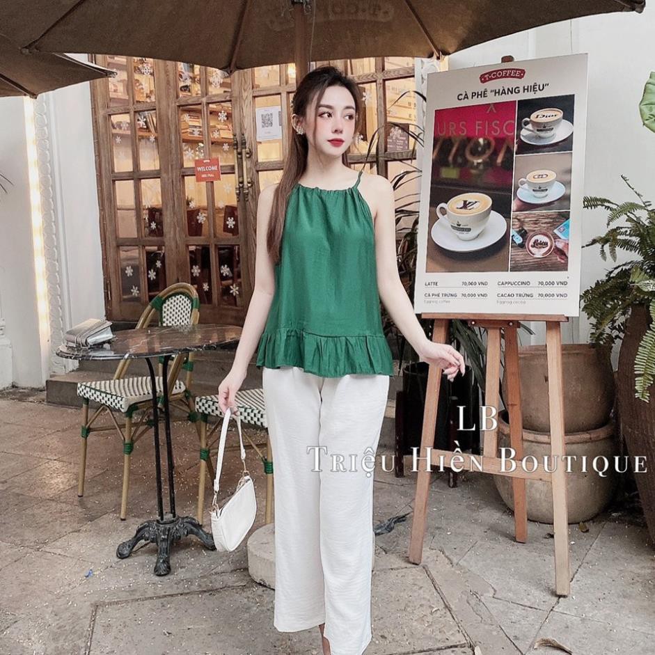Set đồ nữ cá tính, set quần lửng áo dây đi chơi sang chảnh mùa hè đẹp 8A00085 THVVN | BigBuy360 - bigbuy360.vn
