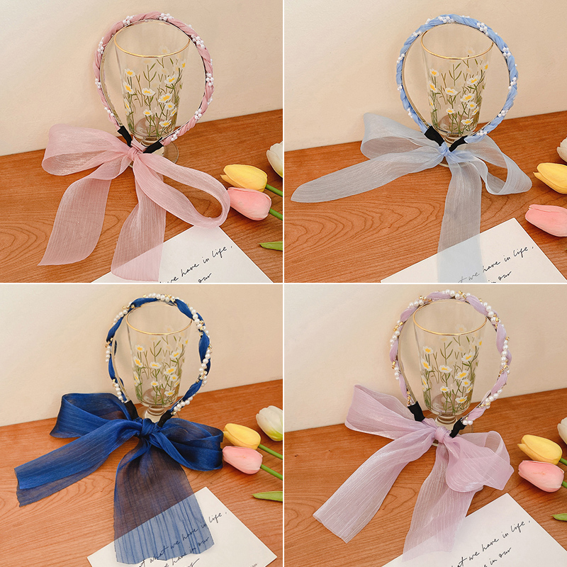 Băng Đô Cài Tóc Nơ Ruy Băng Xinh Xắn Thời Trang Cho Nữ