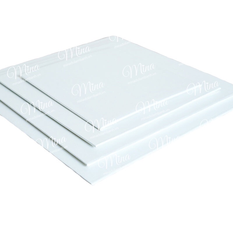 Đế Ép Vuông/Đế Trắng lót bánh sinh nhật nhiều size