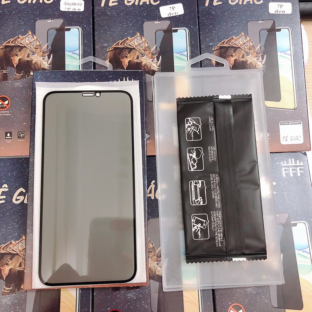 Kính chống nhìn trộm tê giác, kính cường lực đầy đủ mã từ iPhone 6P--&gt;Iphone12 mini/promax - Việt Linh Store