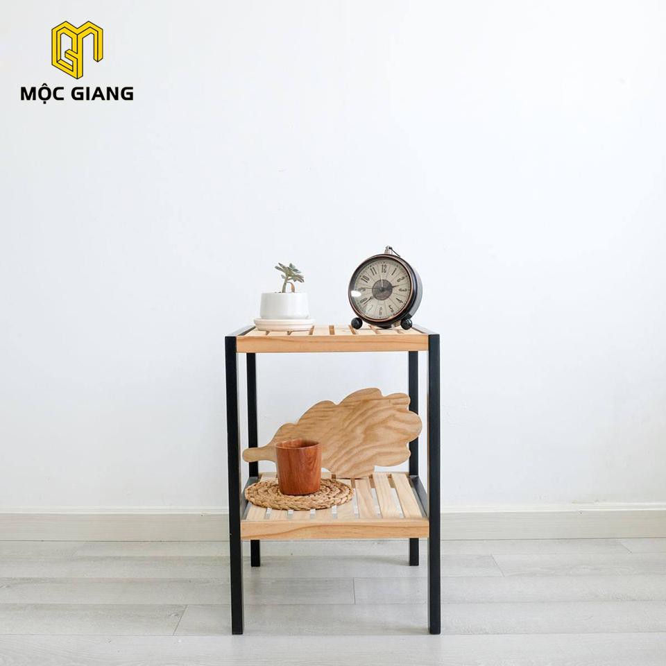 Kệ Vuông 2 Tầng Phối Màu Cực Đẹp - Chất Liệu Gỗ Thông Nhập Khẩu Nguyên Khối | BigBuy360 - bigbuy360.vn