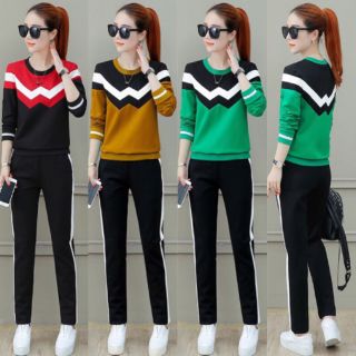ĐỒ BỘ THỂ THAO THU ĐÔNG NỮ CAO CẤP PHỐI MÀU MẪU MỚI
