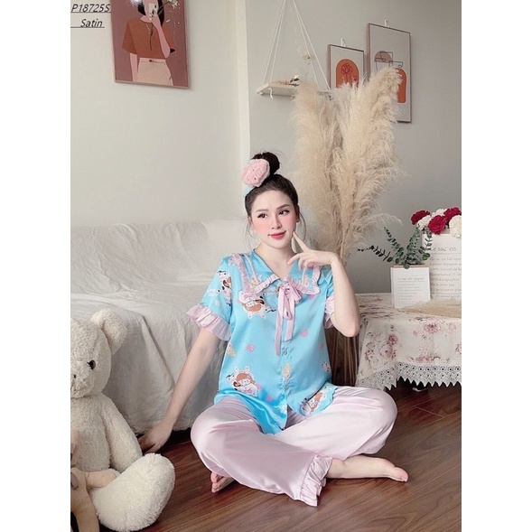 Bộ pijama tay ngắn Thiết Kế - Bộ pijama hình Thỏ dễ thương Giá sỉ