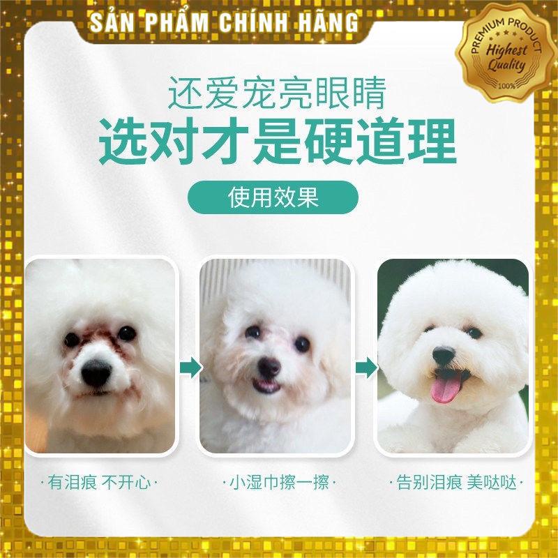 KHĂN GIẤY LAU MẮT CHO CHÓ MÈO CHIẾT XUẤT TỪ NHA ĐAM DỊU NHẸ CHO MẮT THÚ CƯNG