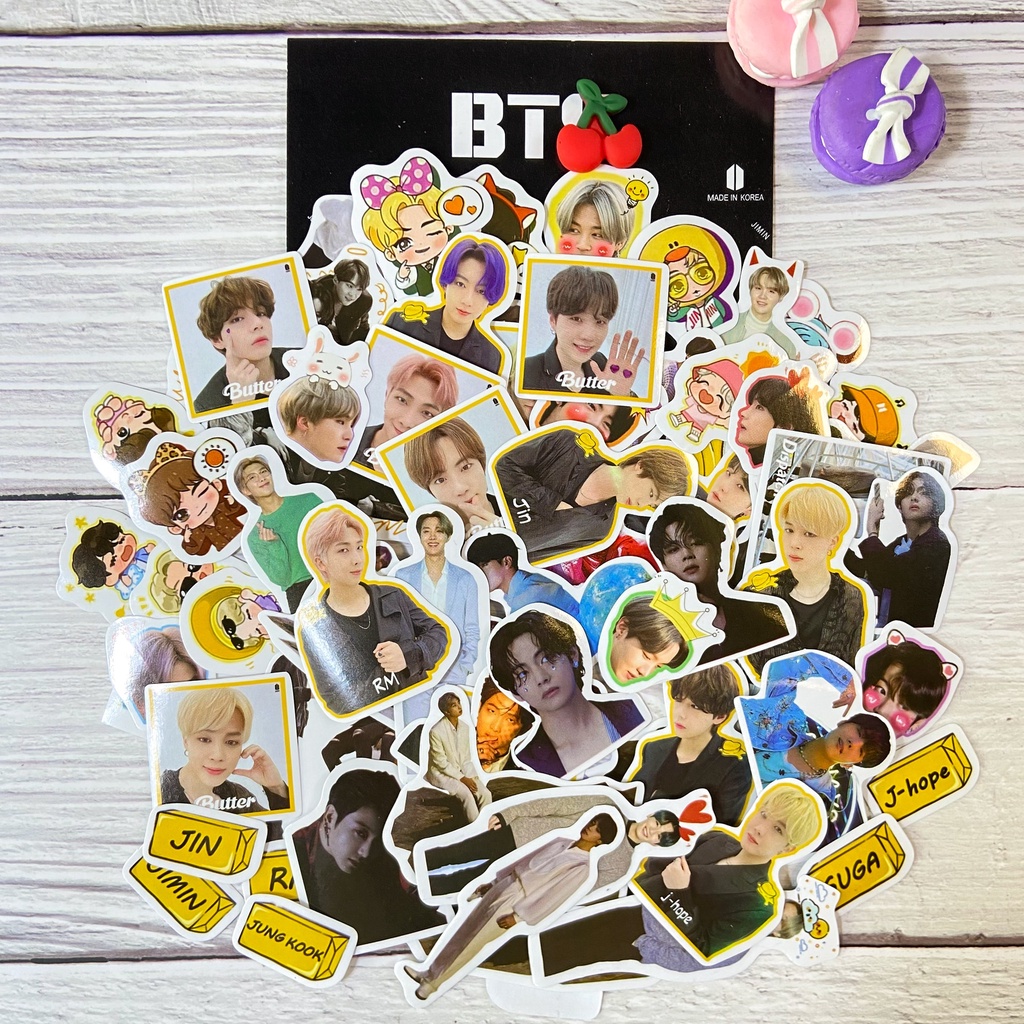 Bộ Sưu Tập Sticker Hoạ Tiết BTS Dễ Thương Xinh Xắn