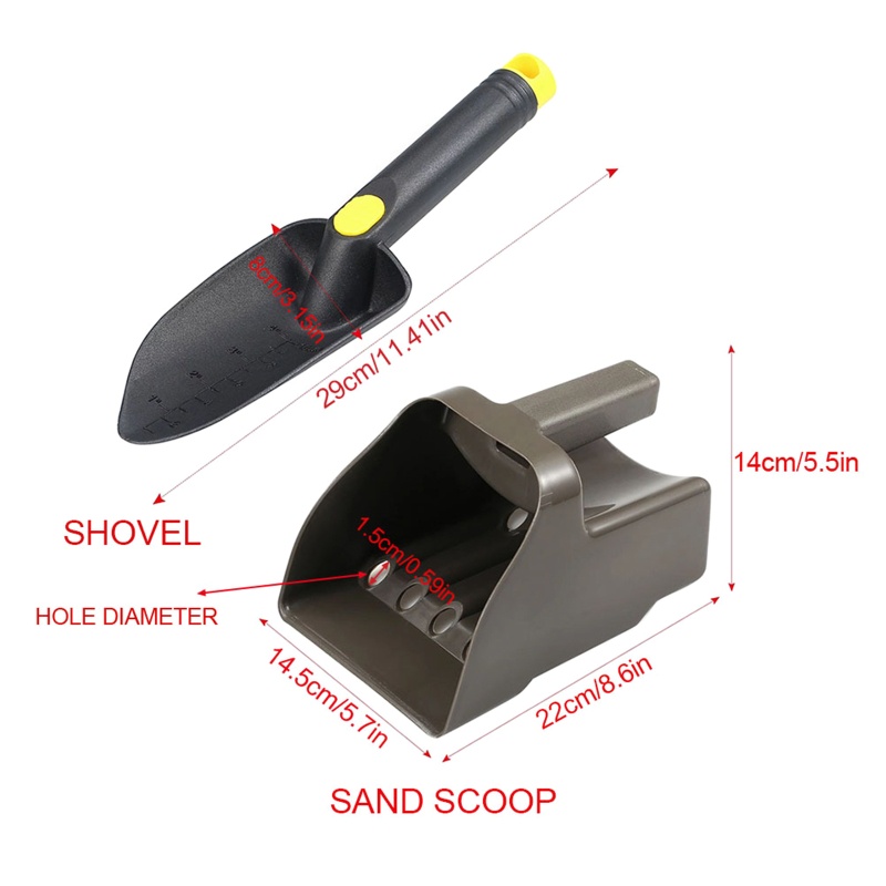 Bộ Dụng Cụ Xẻng Múc Cát Di Động Bằng Kim Loại Chất Lượng Cao