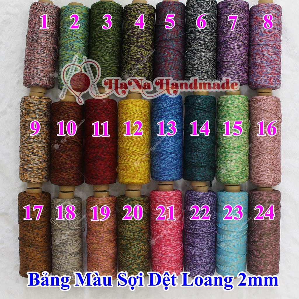 Sợi dệt loang Craft Yarn 2mm 35k/ cuộn 125g
